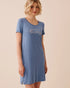 La Vie en Rose Ashleigh Blue Women Berry Print Soft Jersey Short Sleeve Sleepshirt SKU: 60500238_40275 Image 01