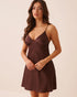 La Vie en Rose Brown Stone Women Luxury Edition Satin Nightie SKU: 60500249_20131 Image 01