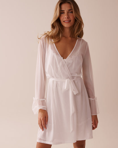 La Vie en Rose_Snow White_Short Mesh Kimono_60600095_10011_01