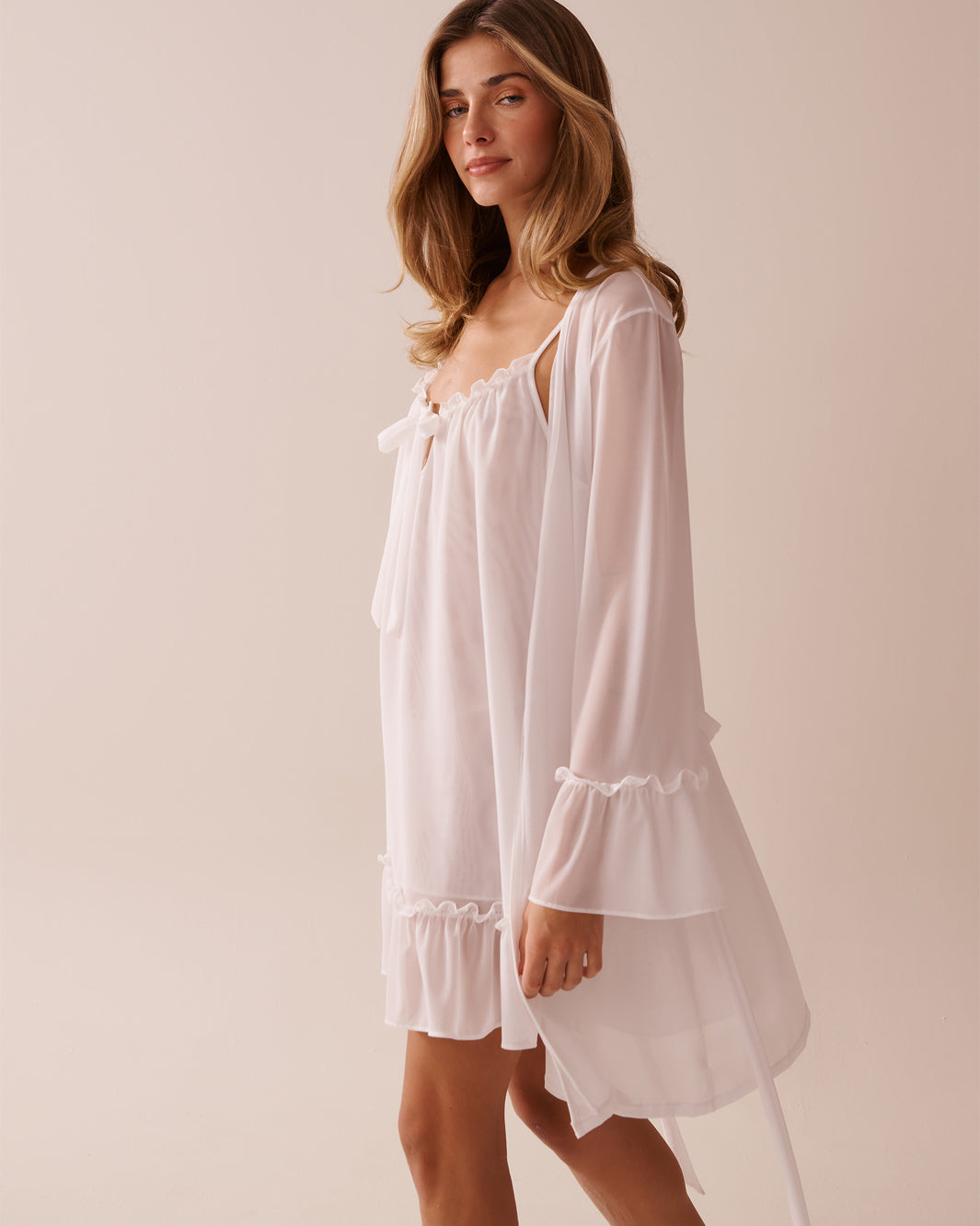 La Vie en Rose_Snow White_Short Mesh Kimono_60600095_10011_04