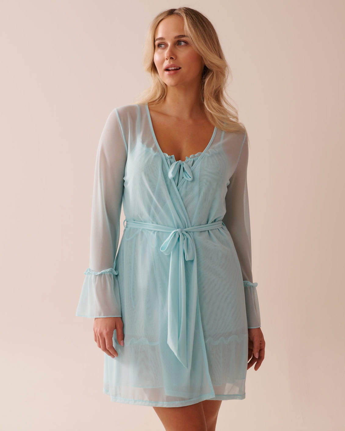 La Vie en Rose_Clearwater_Short Mesh Kimono_60600095_40090_04