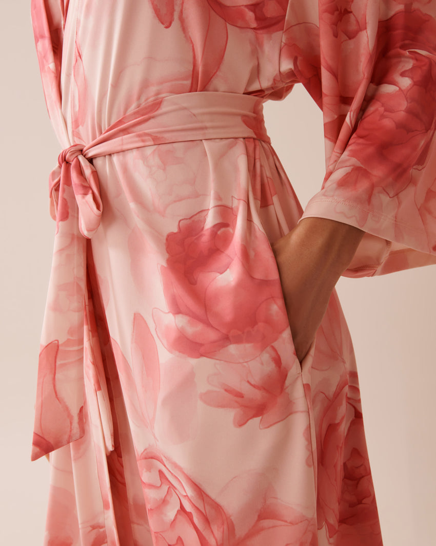La Vie en Rose_Multi Pink Roses_Recycled Fibers Floral Kimono_60600096_P60354_05