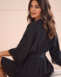 La Vie en Rose_Black Beauty_LUXURY EDITION Satin and Lace Trim Kimono_60600097_00001_01