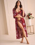 La Vie en Rose_Sun-Dried Flowers_LUXURY EDITION Rose Print Satin Long Kimono_60600098_p60390_01
