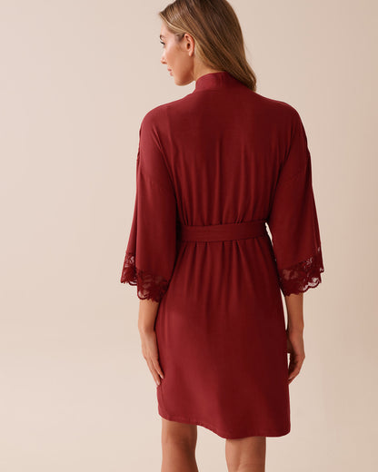 La Vie en Rose_Sun-Dried Tomato_Lace Detail Modal Kimono_60600100_60205_03