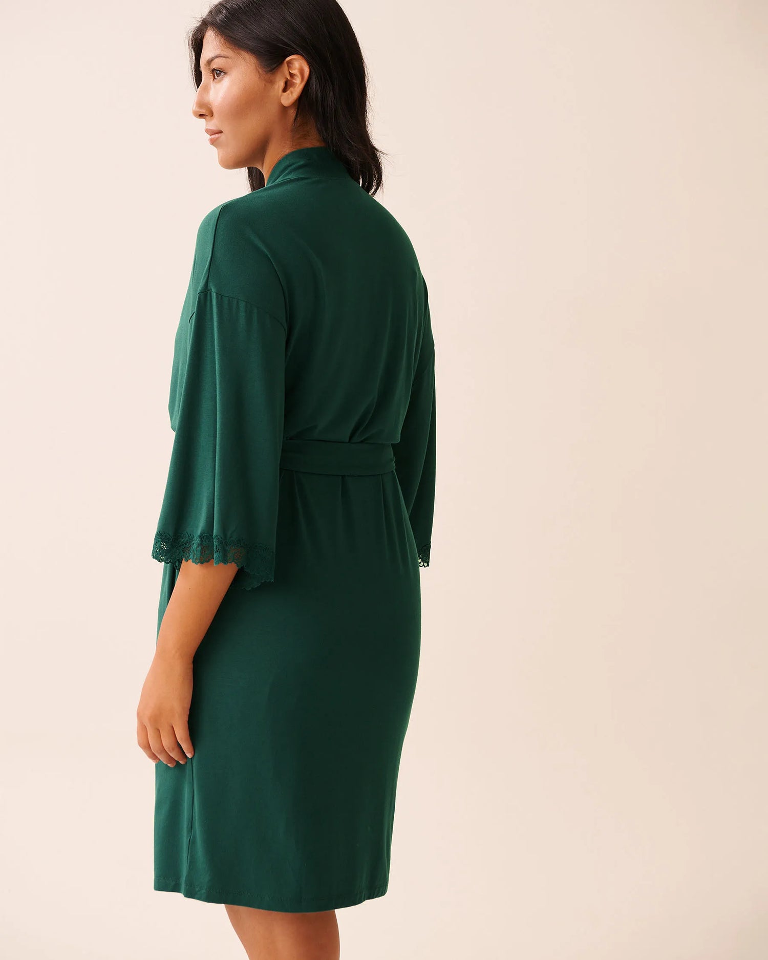 La Vie en Rose_Botanical Garden_Lace Trim Modal Kimono_60600108_30140_02