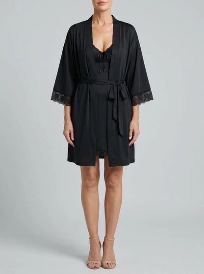 La Vie en Rose_Black Beauty_Lace Trim Kimono_60600113_00001_00