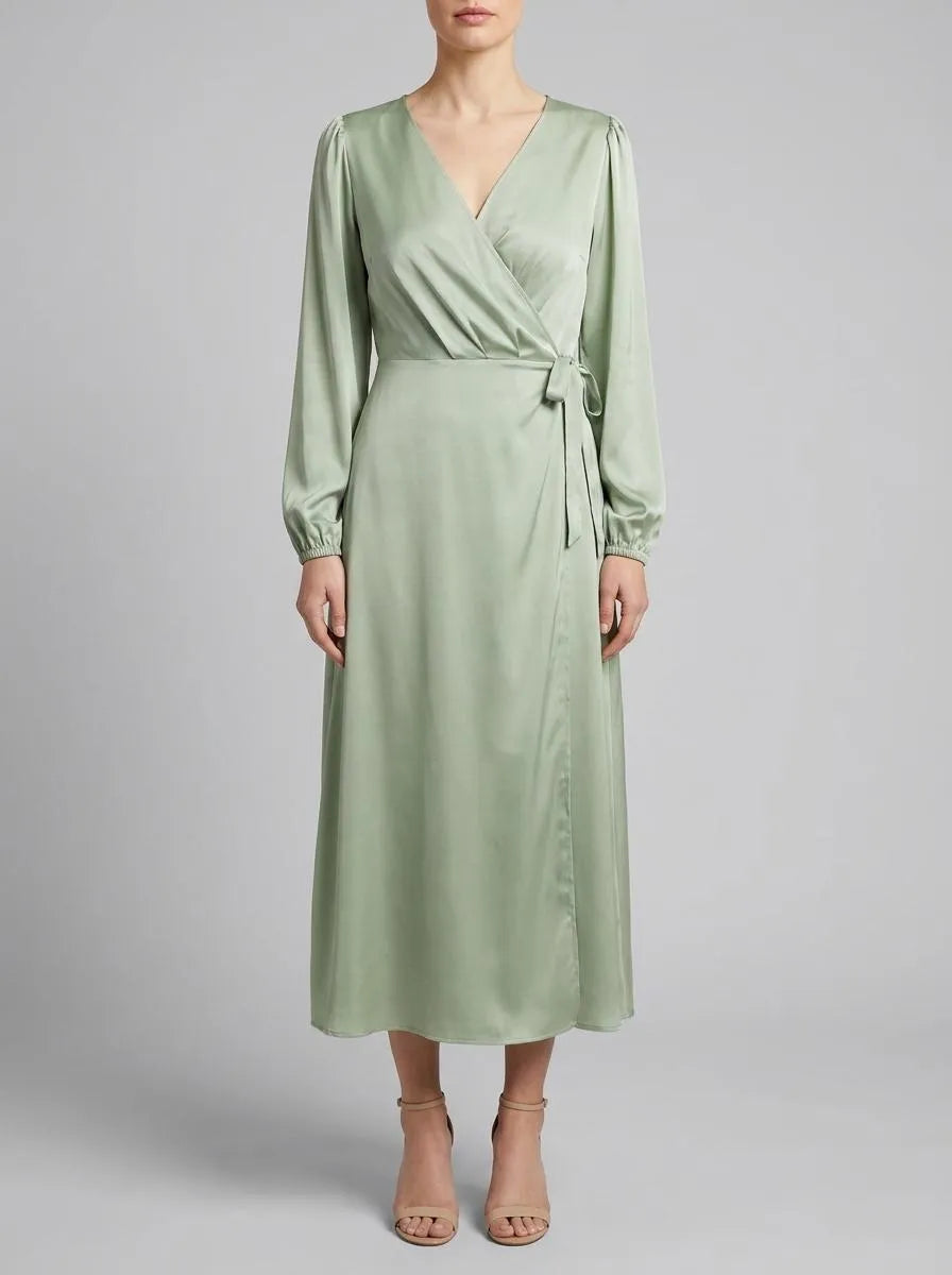 La Vie en Rose_Mineral Gray_Satin Long Sleeve Sleepshirt_60600115_30059_00