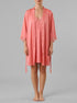 La Vie en Rose Flamingo Plume Women LUXURY EDITION Lace Trim Satin Kimono SKU: 60600117_60239 Image 00