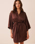 La Vie en Rose Brown Stone Women Luxury Edition Satin Kimono SKU: 60600124_20131 Image 01