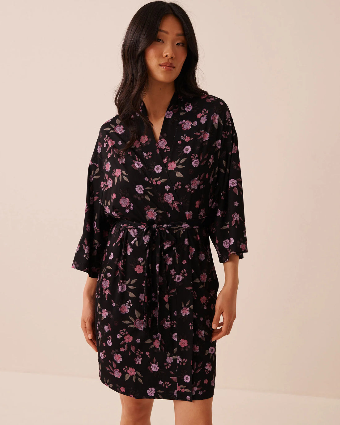 La Vie en Rose Flower Ditsy Women Floral Print Kimono SKU: 60600127_P00541 Image 02