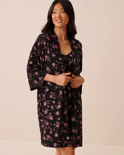 La Vie en Rose Flower Ditsy Women Floral Print Kimono SKU: 60600127_P00541 Image 05