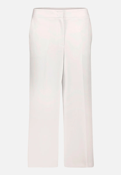 Betty Barclay Offwhite Women Culottes with Pressed Crease And Elasticated Waistband SKU: 6066-2420_1014 Image 04