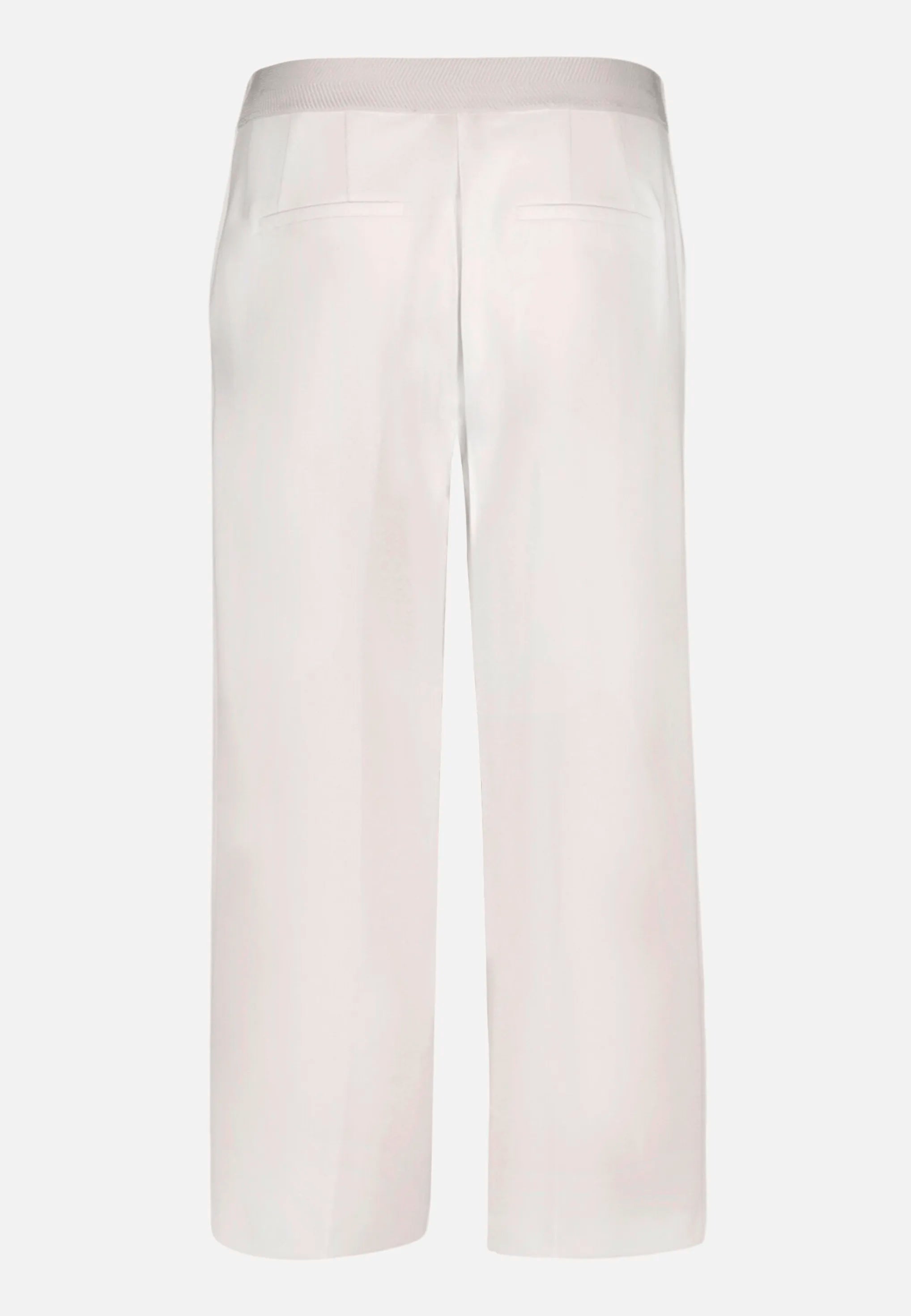 Betty Barclay Offwhite Women Culottes with Pressed Crease And Elasticated Waistband SKU: 6066-2420_1014 Image 05