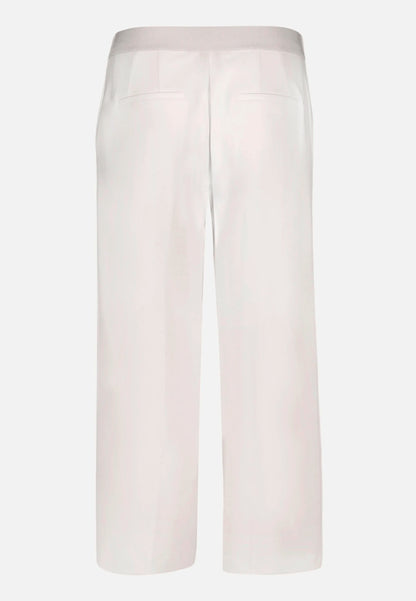 Betty Barclay Offwhite Women Culottes with Pressed Crease And Elasticated Waistband SKU: 6066-2420_1014 Image 05