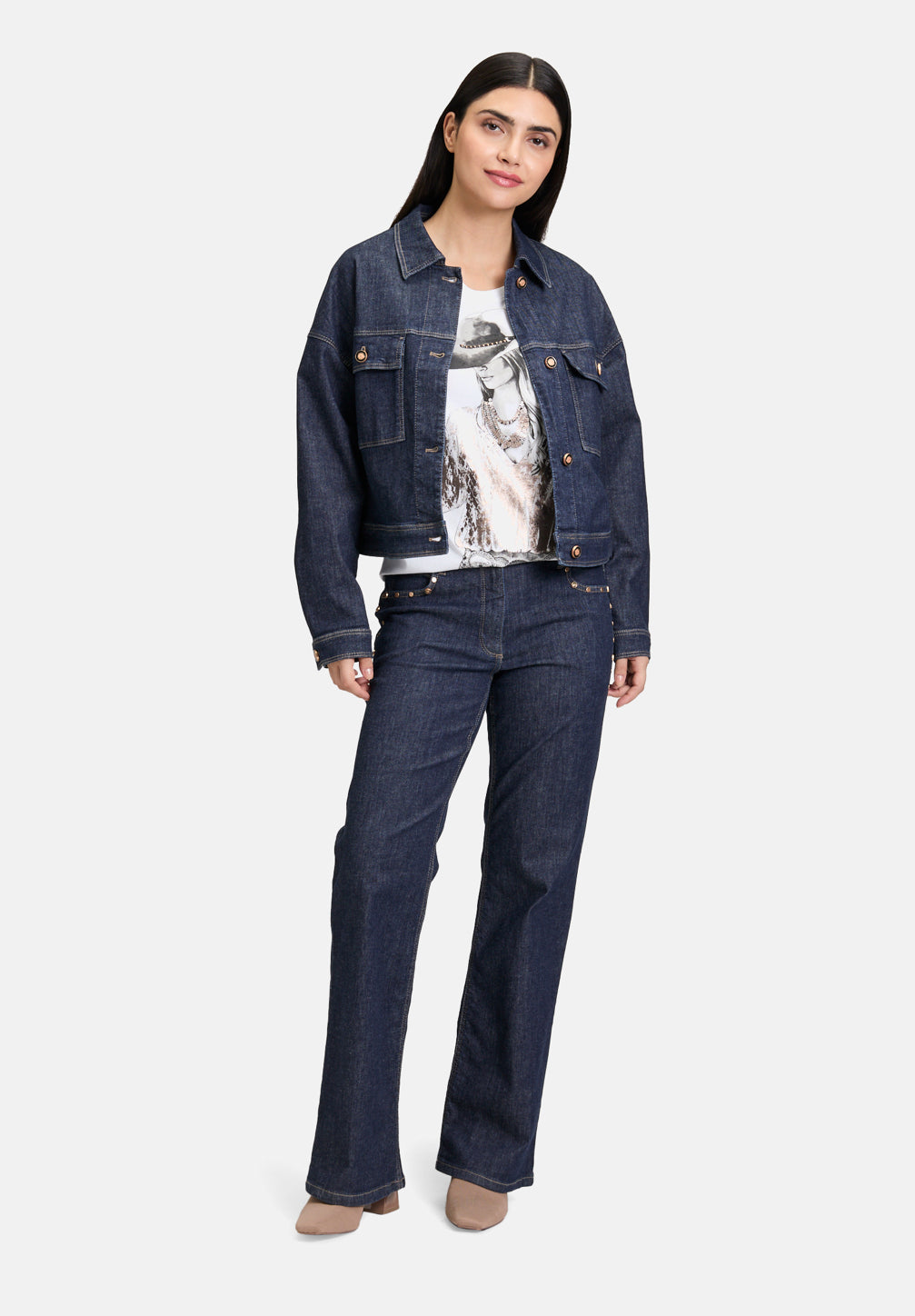 Betty Barclay_Dark Blue Denim_Casual Washed Trousers_6075-1462_8620_01