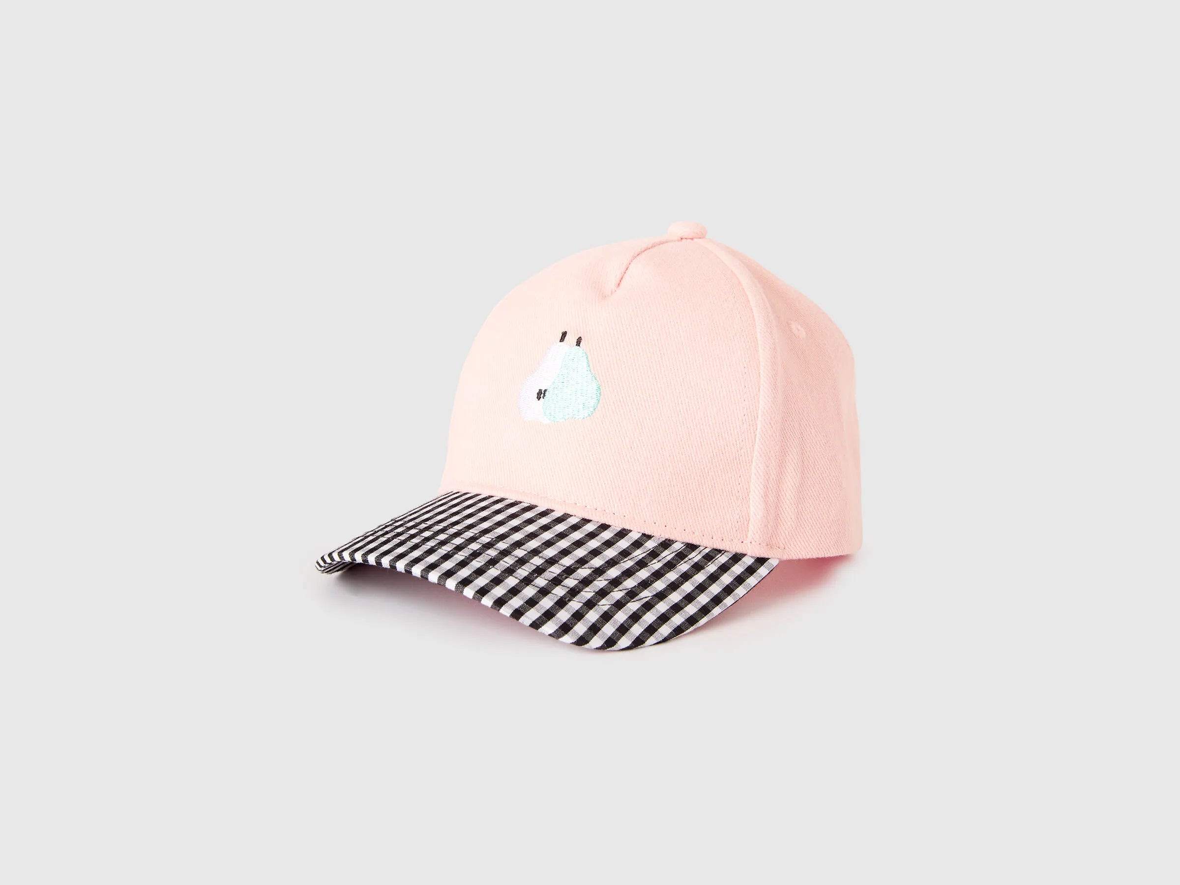 Benetton Pink Boys Baseball Cap with Pear Embroidery SKU: 60BPRA005_901 Image 01