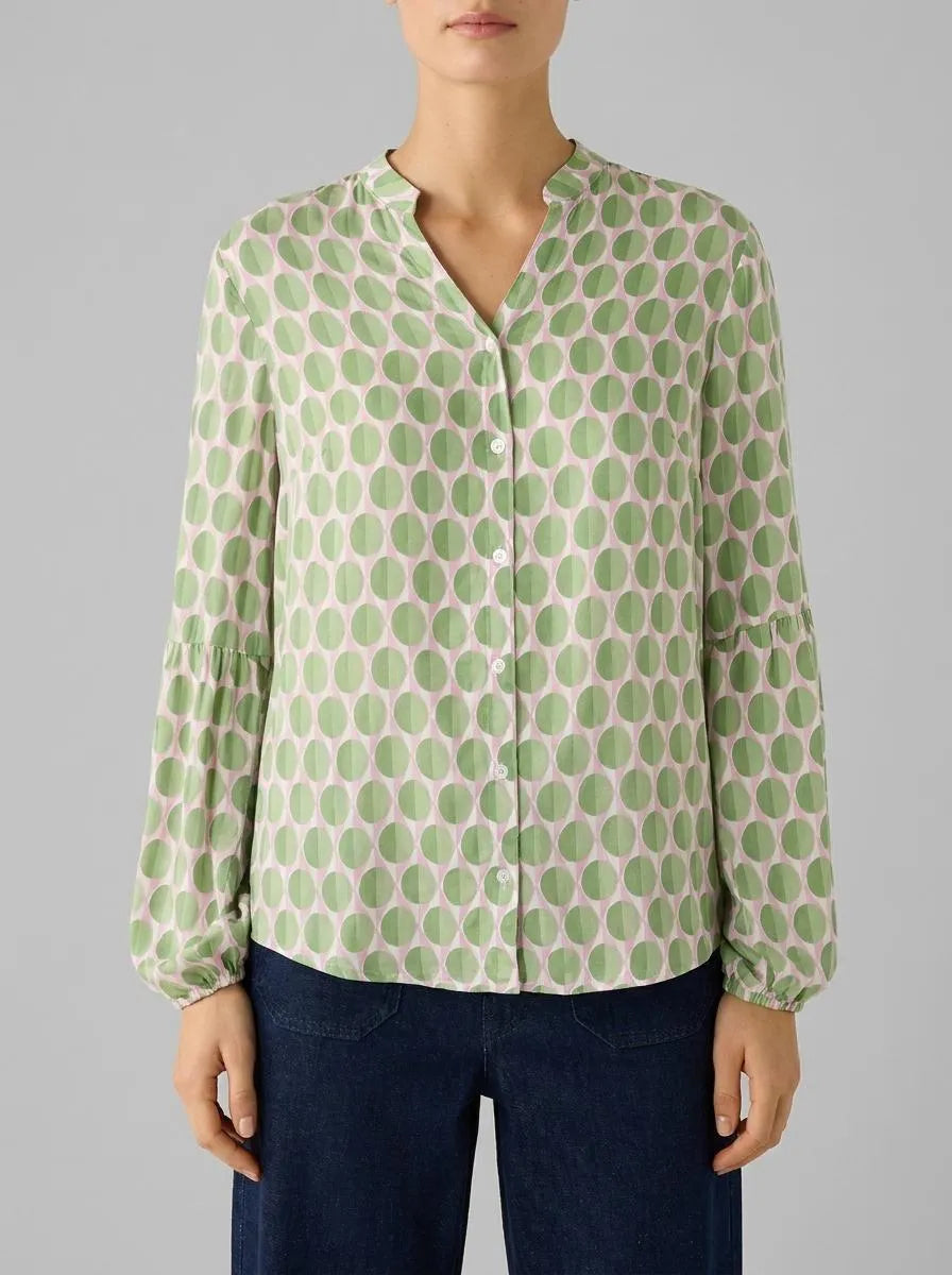 More &amp; More Spring Green Women Viscose Blouse with Graphic Print SKU: 61012000_4623 Image 00