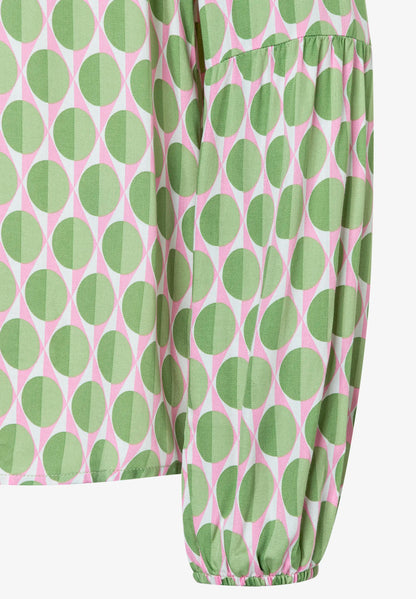 More &amp; More Spring Green Women Viscose Blouse with Graphic Print SKU: 61012000_4623 Image 06