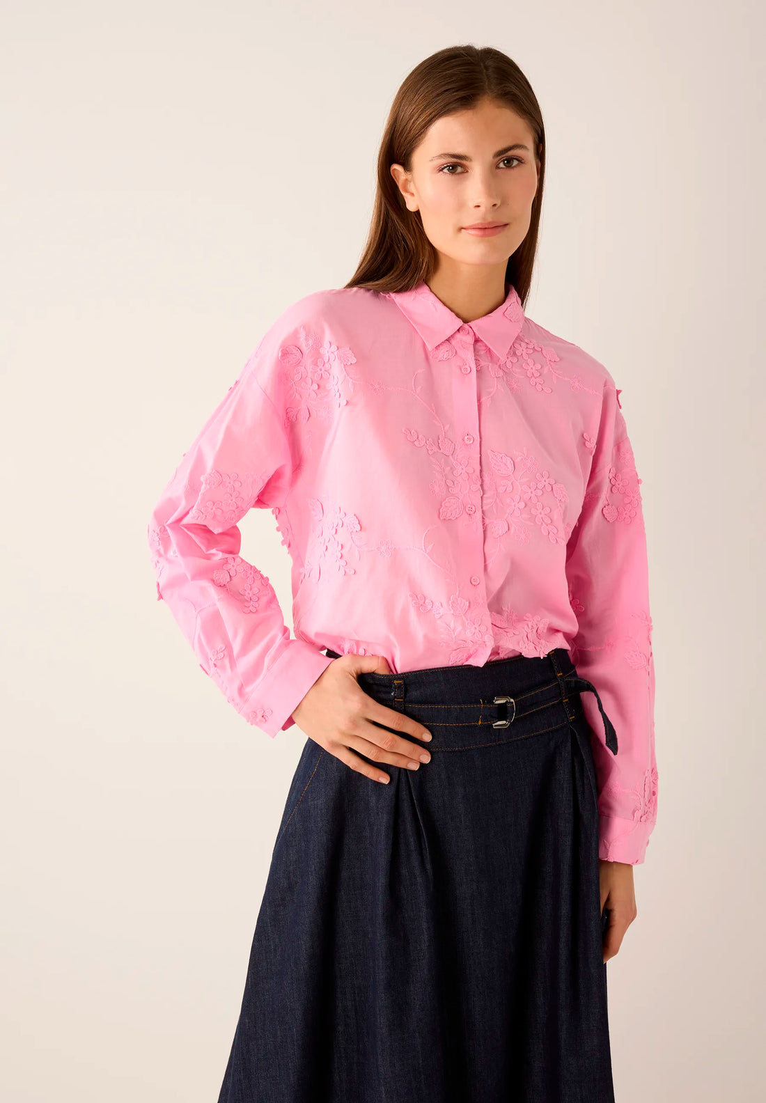 More &amp; More Rosy Women Embroidered Blouse SKU: 61012008_0822 Image 01