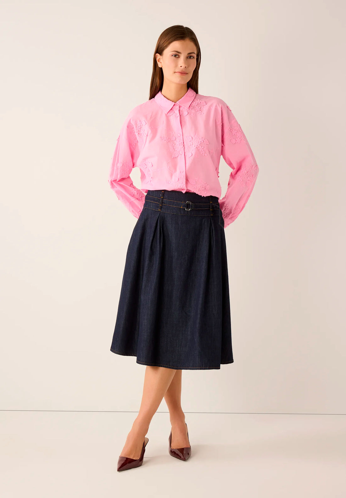 More &amp; More Rosy Women Embroidered Blouse SKU: 61012008_0822 Image 02