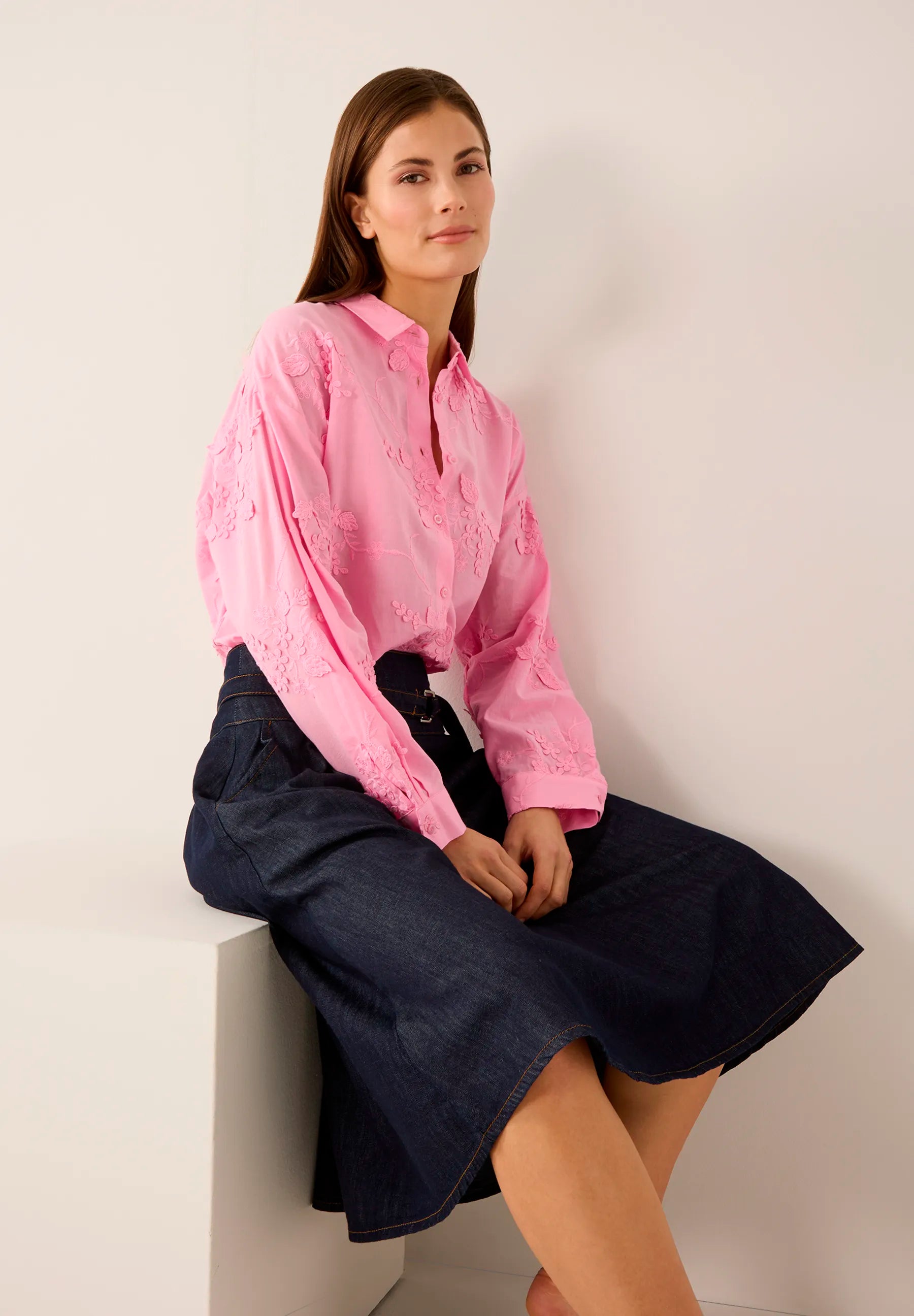 More &amp; More Rosy Women Embroidered Blouse SKU: 61012008_0822 Image 03