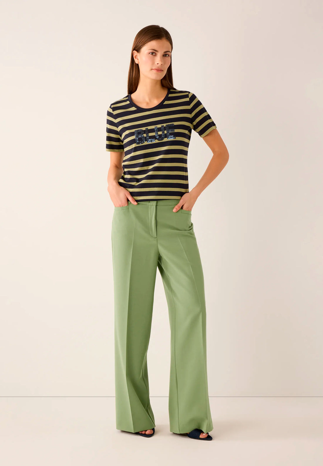 More &amp; More Spring Green Women Marlene Trousers SKU: 61014000_0623 Image 01