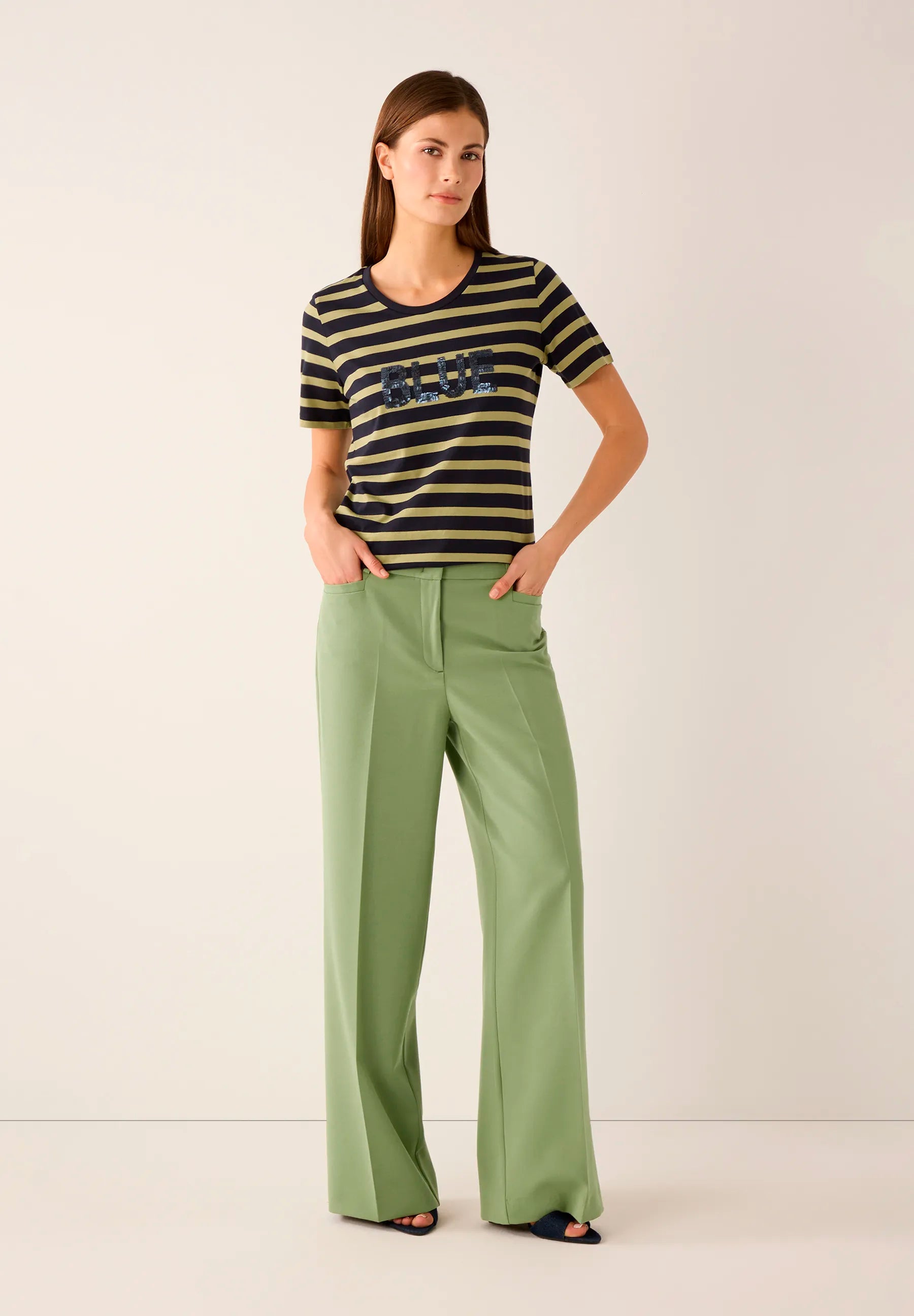 More &amp; More Spring Green Women Marlene Trousers SKU: 61014000_0623 Image 01