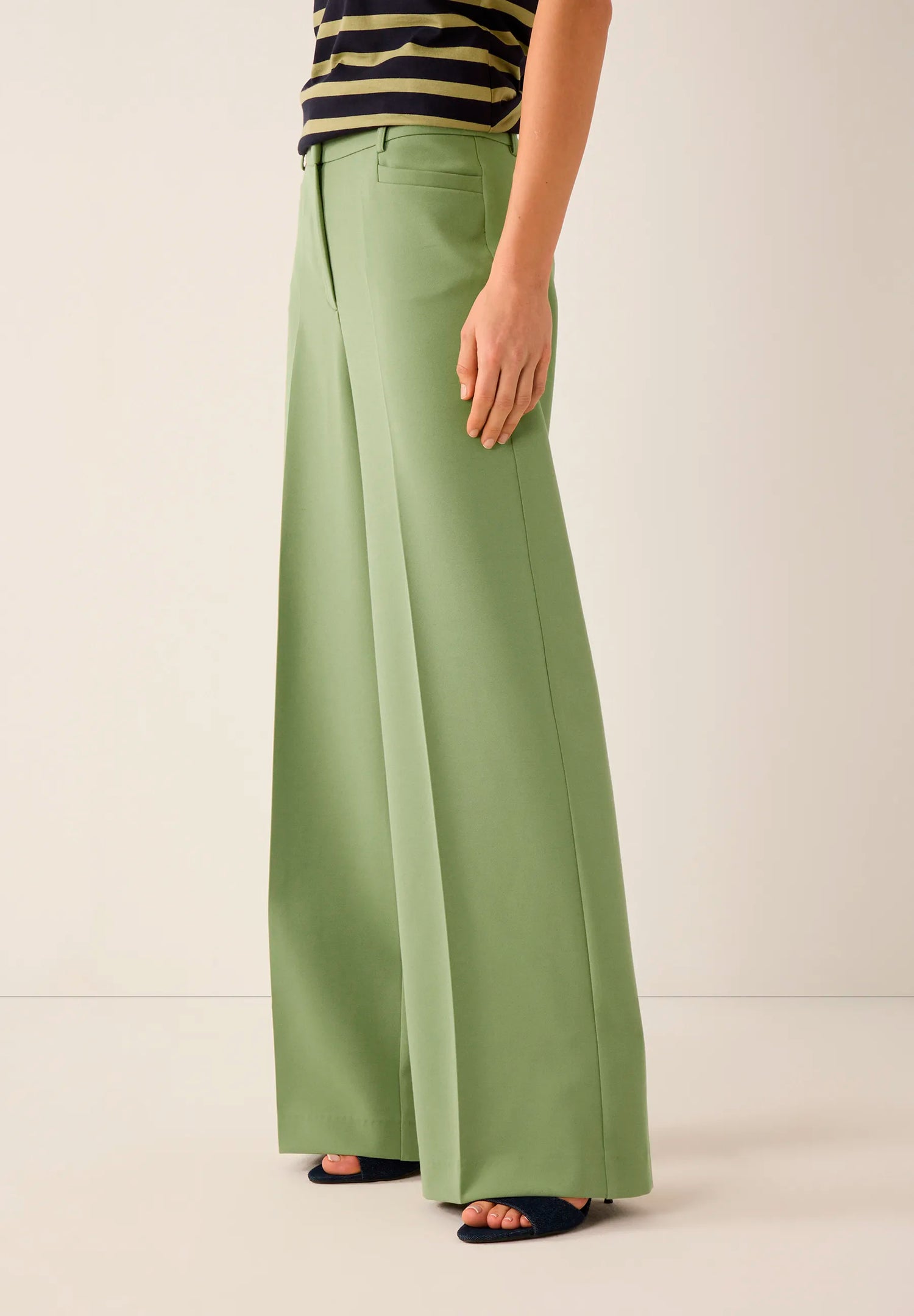 More &amp; More Spring Green Women Marlene Trousers SKU: 61014000_0623 Image 03