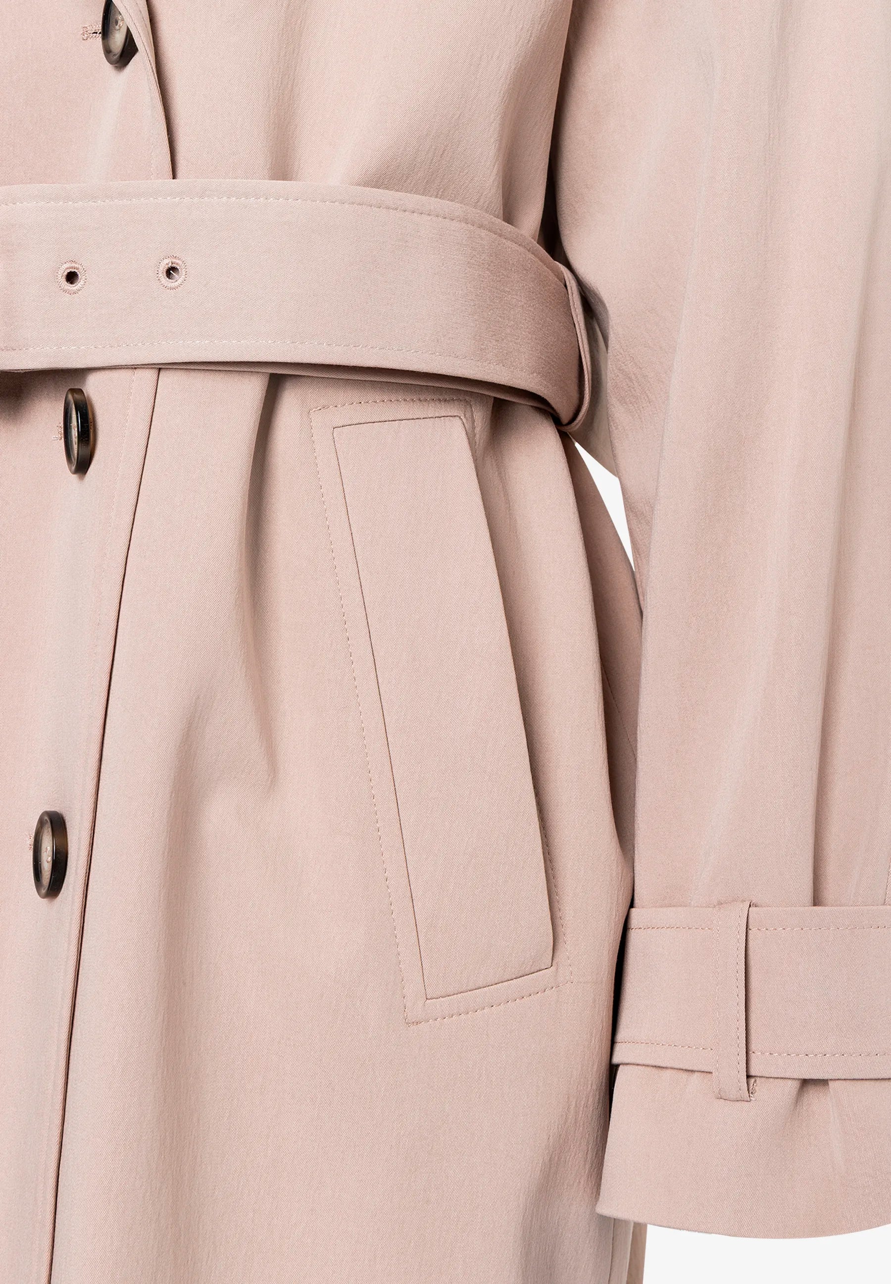 More &amp; More Powder Beige Women Trench Coat SKU: 61017000_0214 Image 04