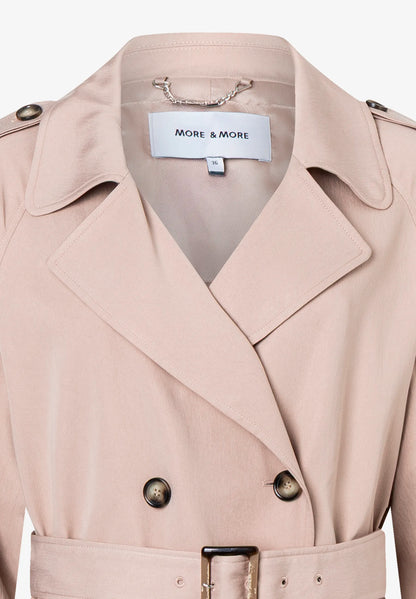 More &amp; More Powder Beige Women Trench Coat SKU: 61017000_0214 Image 06