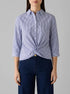 More & More Mix Stripe Twotone Women Striped Blouse with Knot Detail SKU: 61022052_2373 Image 00