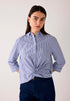 More & More Mix Stripe Twotone Women Striped Blouse with Knot Detail SKU: 61022052_2373 Image 01