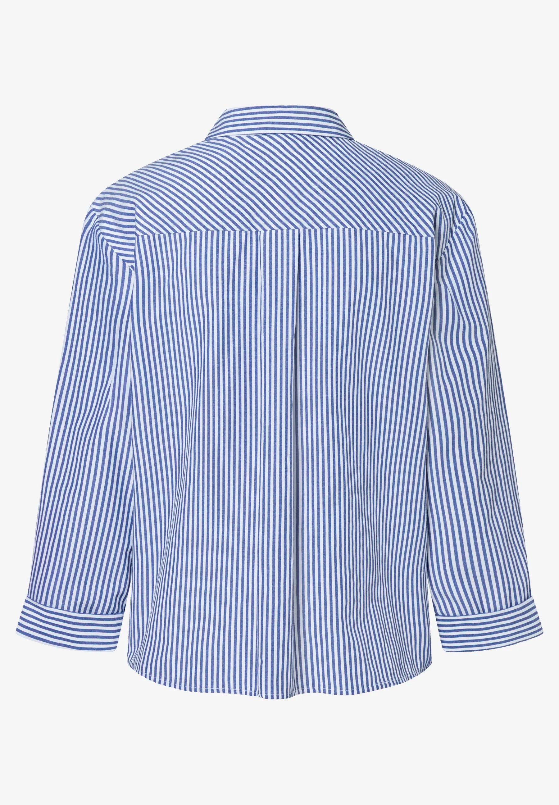 More &amp; More Mix Stripe Twotone Women Striped Blouse with Knot Detail SKU: 61022052_2373 Image 04