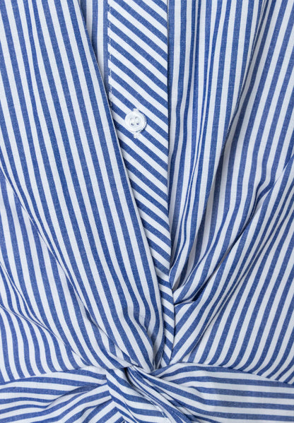 More &amp; More Mix Stripe Twotone Women Striped Blouse with Knot Detail SKU: 61022052_2373 Image 05