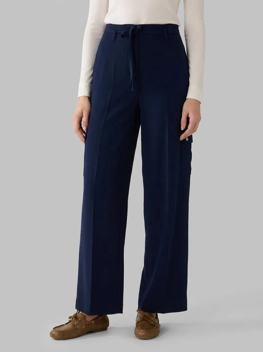 More &amp; More Classic Blue Women Wide Flowing Trousers SKU: 61024053_0373 Image 00