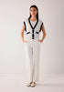 More & More Off White Women Cotton Twill Trousers SKU: 61024059_0041 Image 01