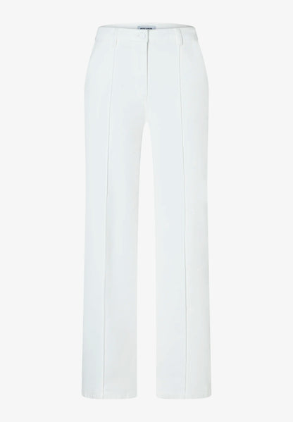 More &amp; More Off White Women Cotton Twill Trousers SKU: 61024059_0041 Image 04