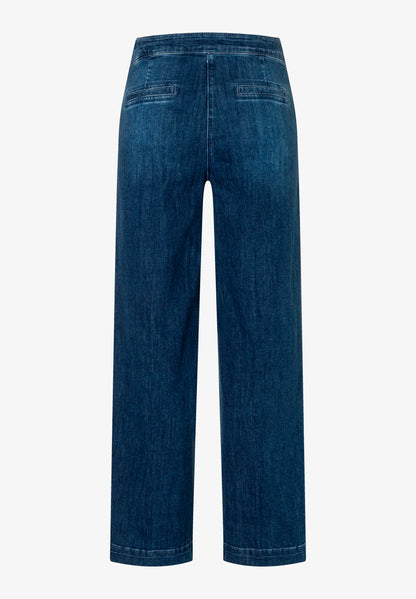 More &amp; More Middle Blue Denim Women Wide-Leg Jeans with Buttons SKU: 61024251_0962 Image 06