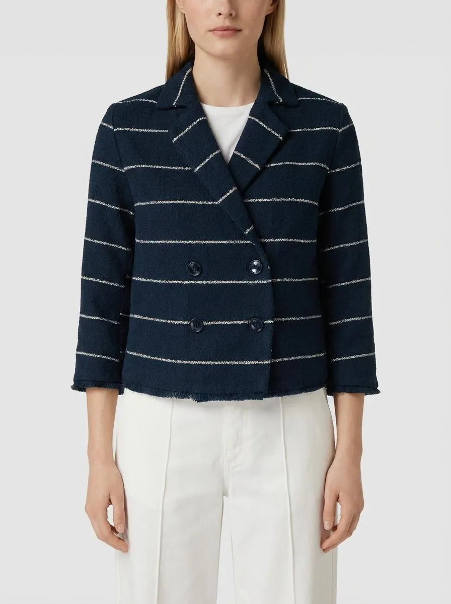 More &amp; More Boucle Stripe Women Blazer with Stripes SKU: 61026053_2373 Image 00