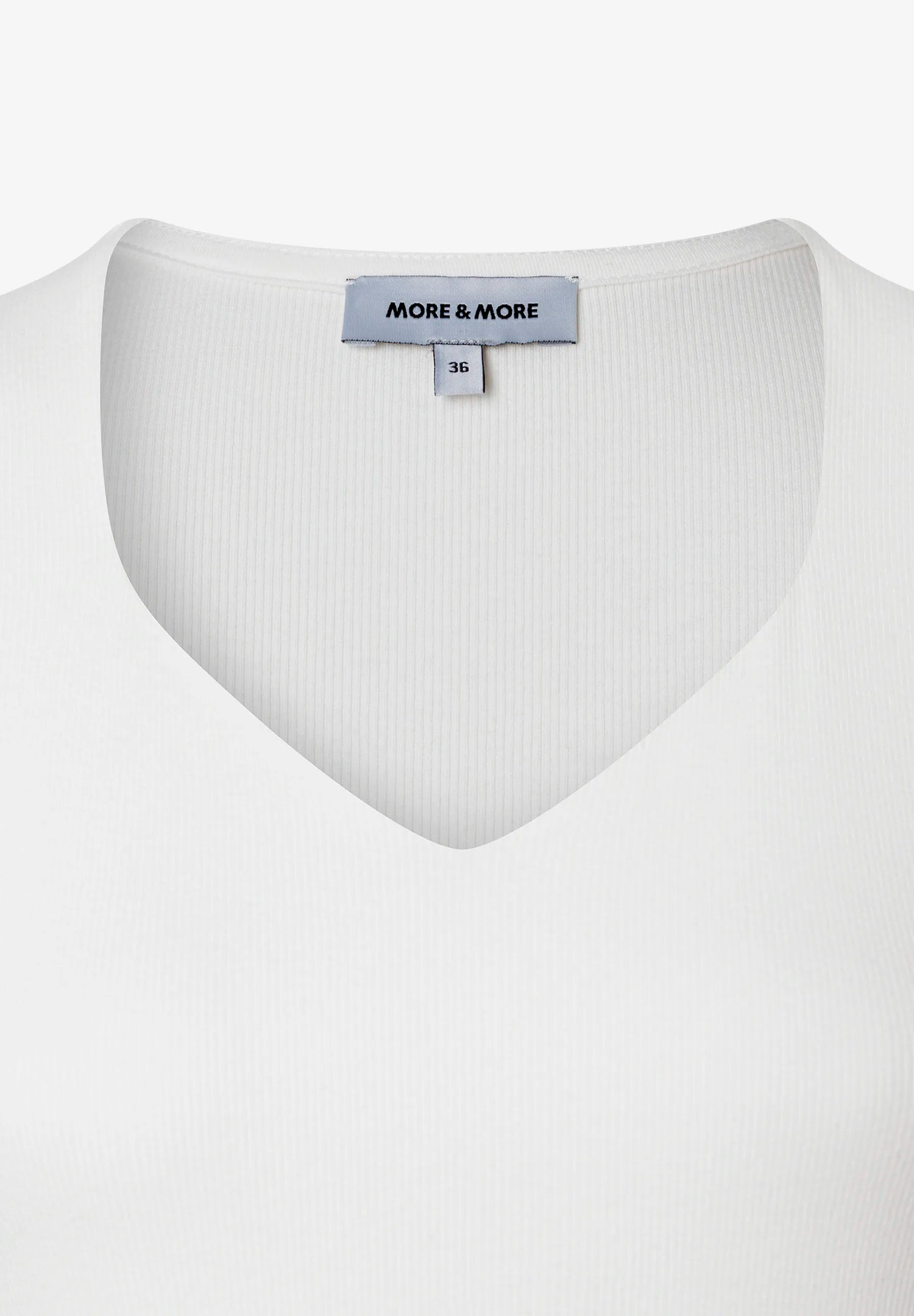 More &amp; More Off White Women T-Shirt with Decorative Neckline SKU: 61030021_0041 Image 05