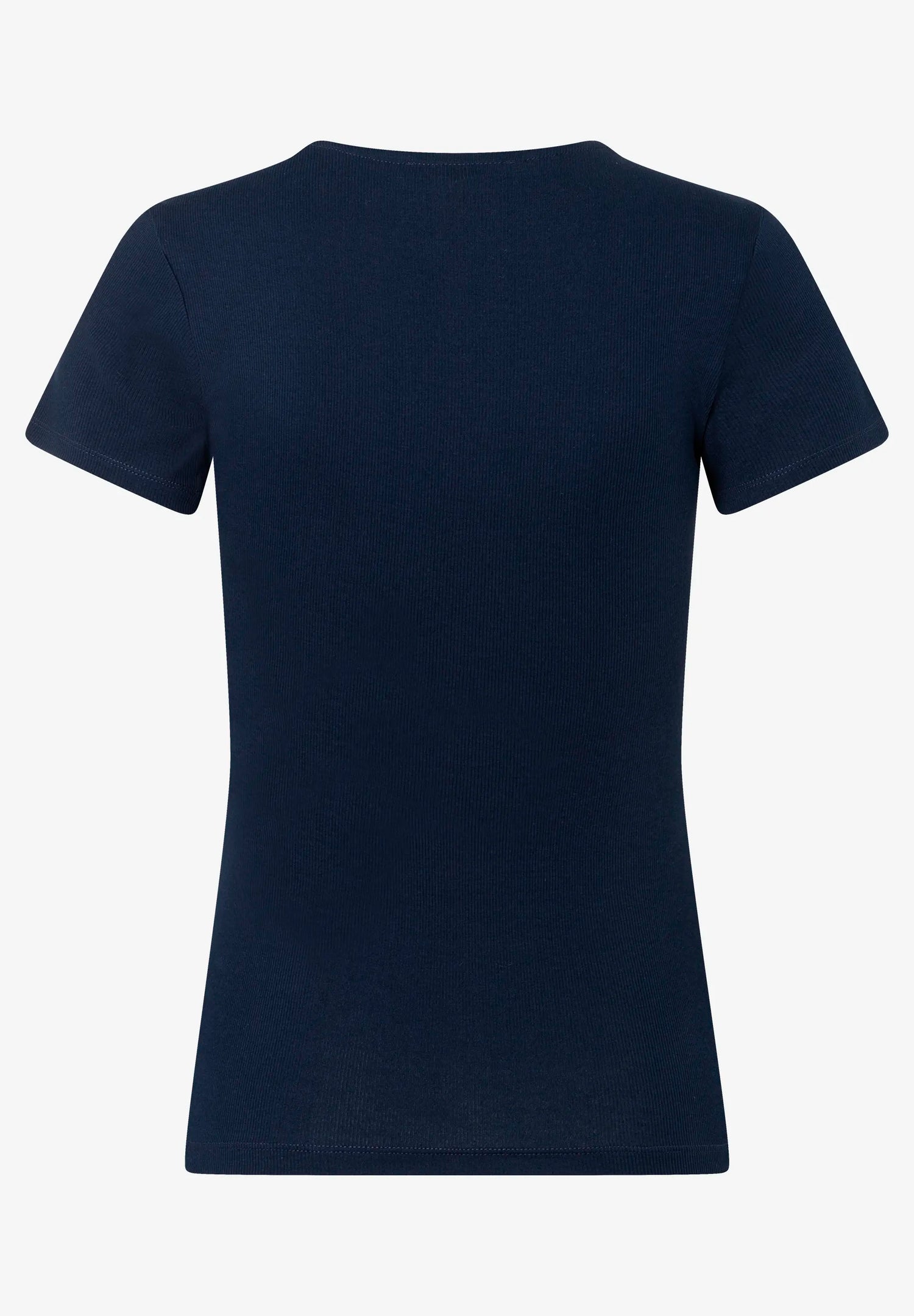 More &amp; More Classic Blue Women T-Shirt with Decorative Neckline SKU: 61030021_0373 Image 03