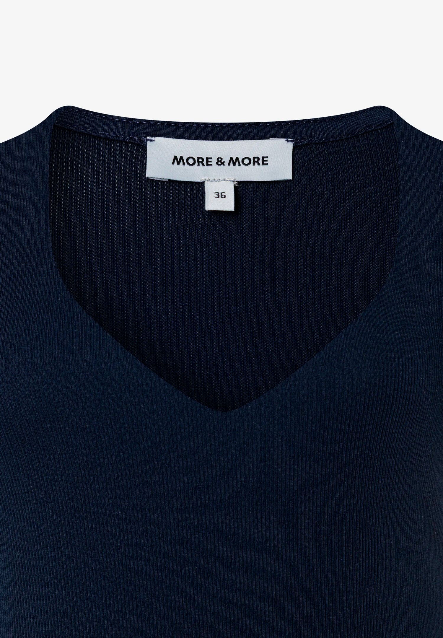 More &amp; More Classic Blue Women T-Shirt with Decorative Neckline SKU: 61030021_0373 Image 04
