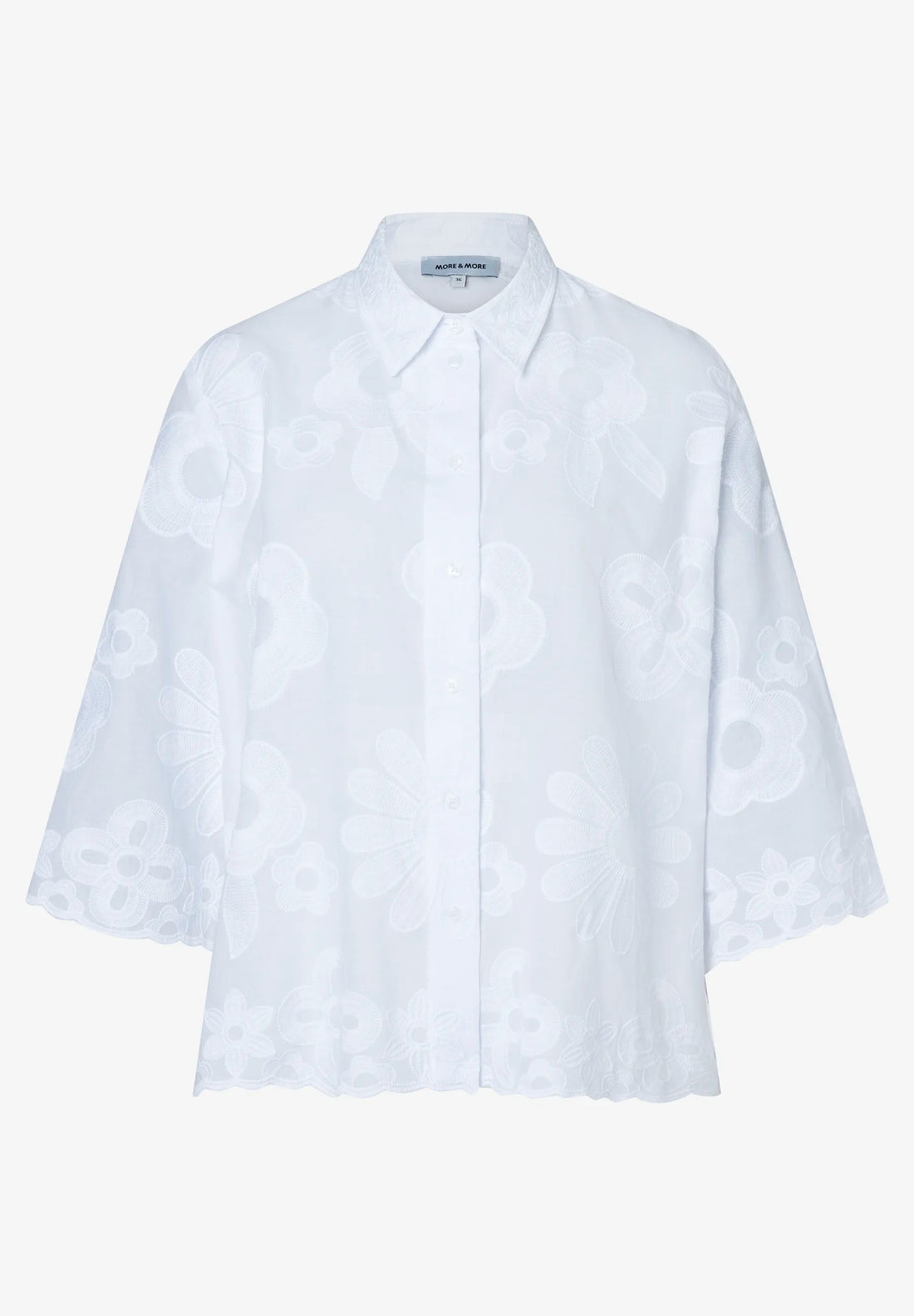 More &amp; More White Women Blouse with Embroidery SKU: 61032001_0010 Image 02