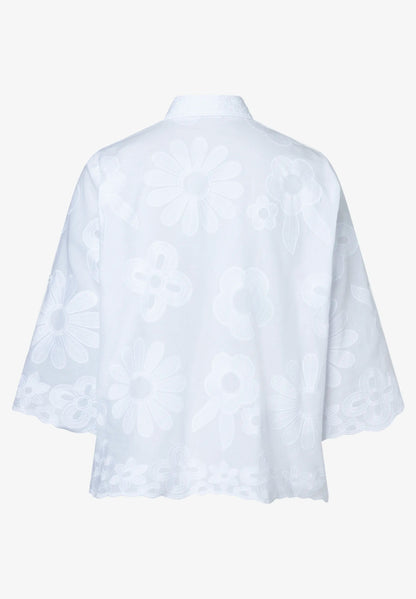 More &amp; More White Women Blouse with Embroidery SKU: 61032001_0010 Image 03