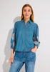 More & More Middle Blue Denim Women Denim Blouse with Embroidery SKU: 61032200_0962 Image 01