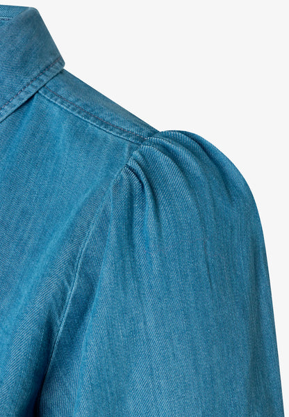 More &amp; More Middle Blue Denim Women Denim Blouse with Embroidery SKU: 61032200_0962 Image 07