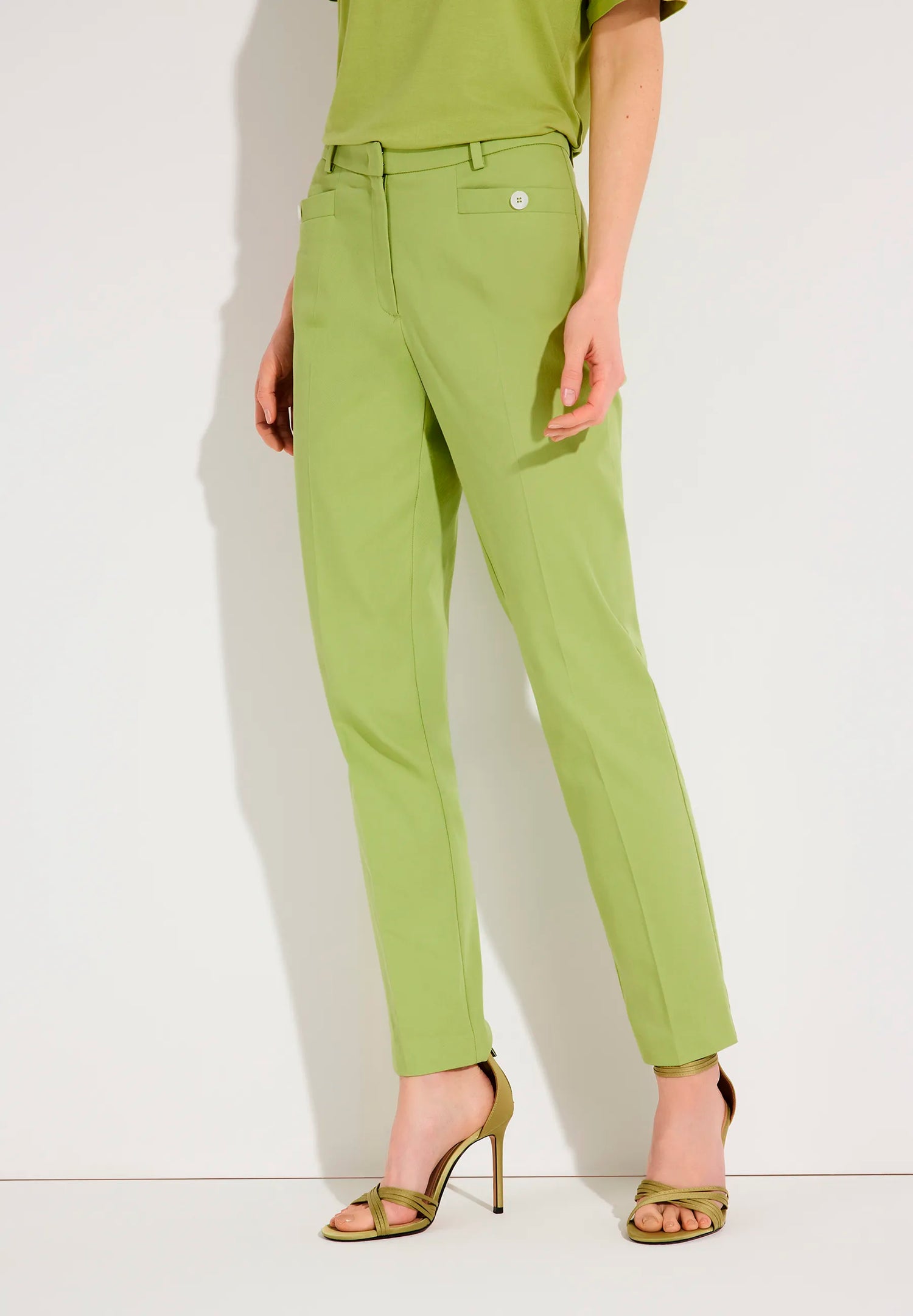 More &amp; More Pistachio Women Trousers with a Crease SKU: 61034002_0603 Image 03