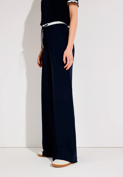 More &amp; More Classic Blue Women Wide-Leg Trousers with Drawstring SKU: 61034008_0373 Image 03