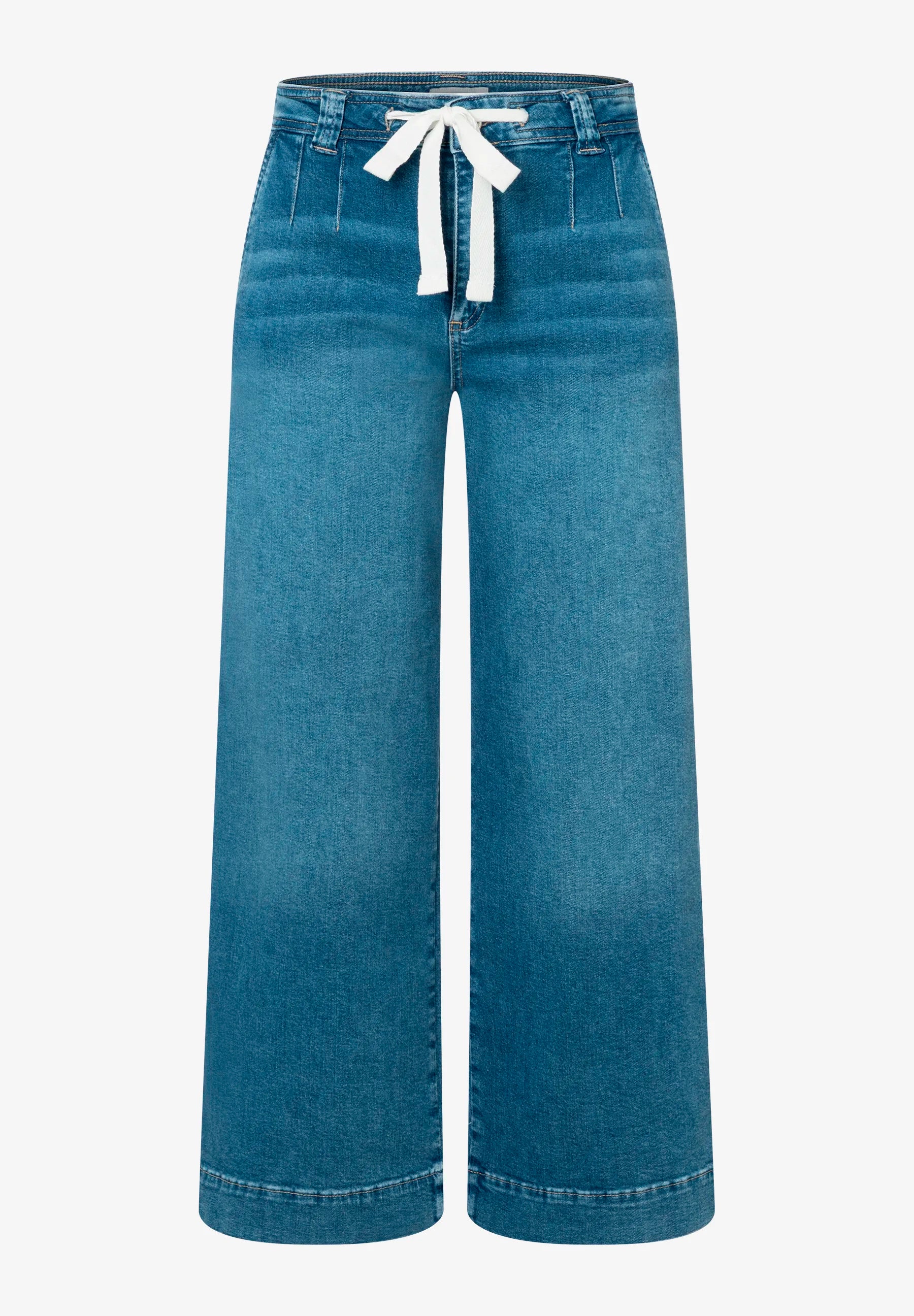 More &amp; More Middle Blue Denim Women Jeans Culottes with Drawstring SKU: 61034209_0962 Image 05